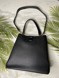 BLACK GRAB TOTE BAG
