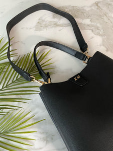 BLACK GRAB TOTE BAG