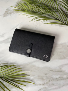 BLACK VEGAN Leather Purse wallet