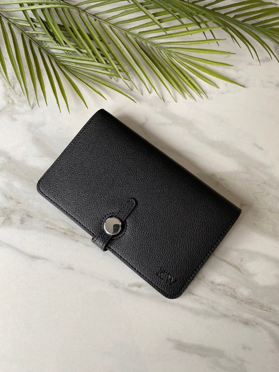 BLACK VEGAN Leather Purse wallet
