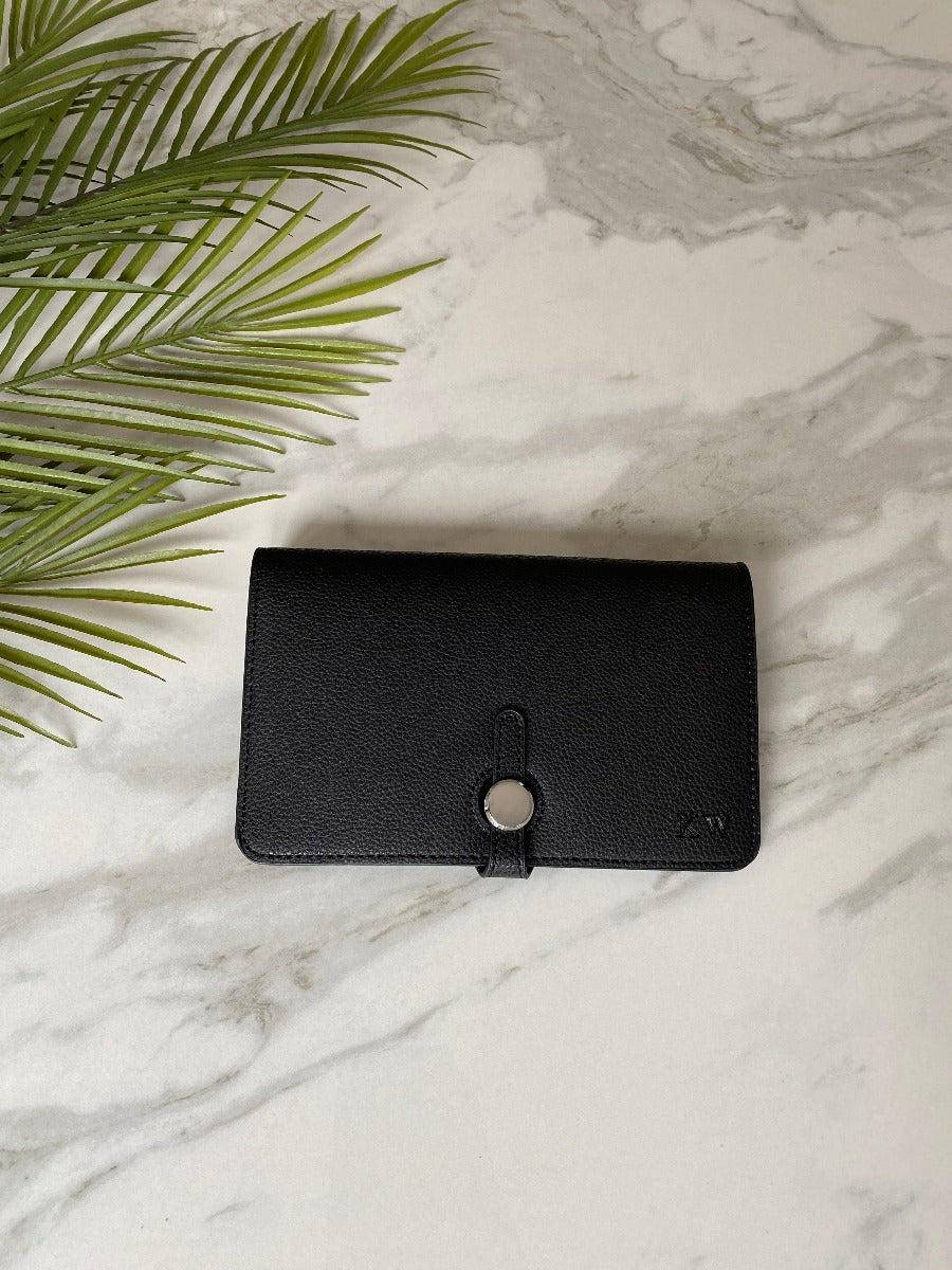 BLACK VEGAN Leather Purse wallet