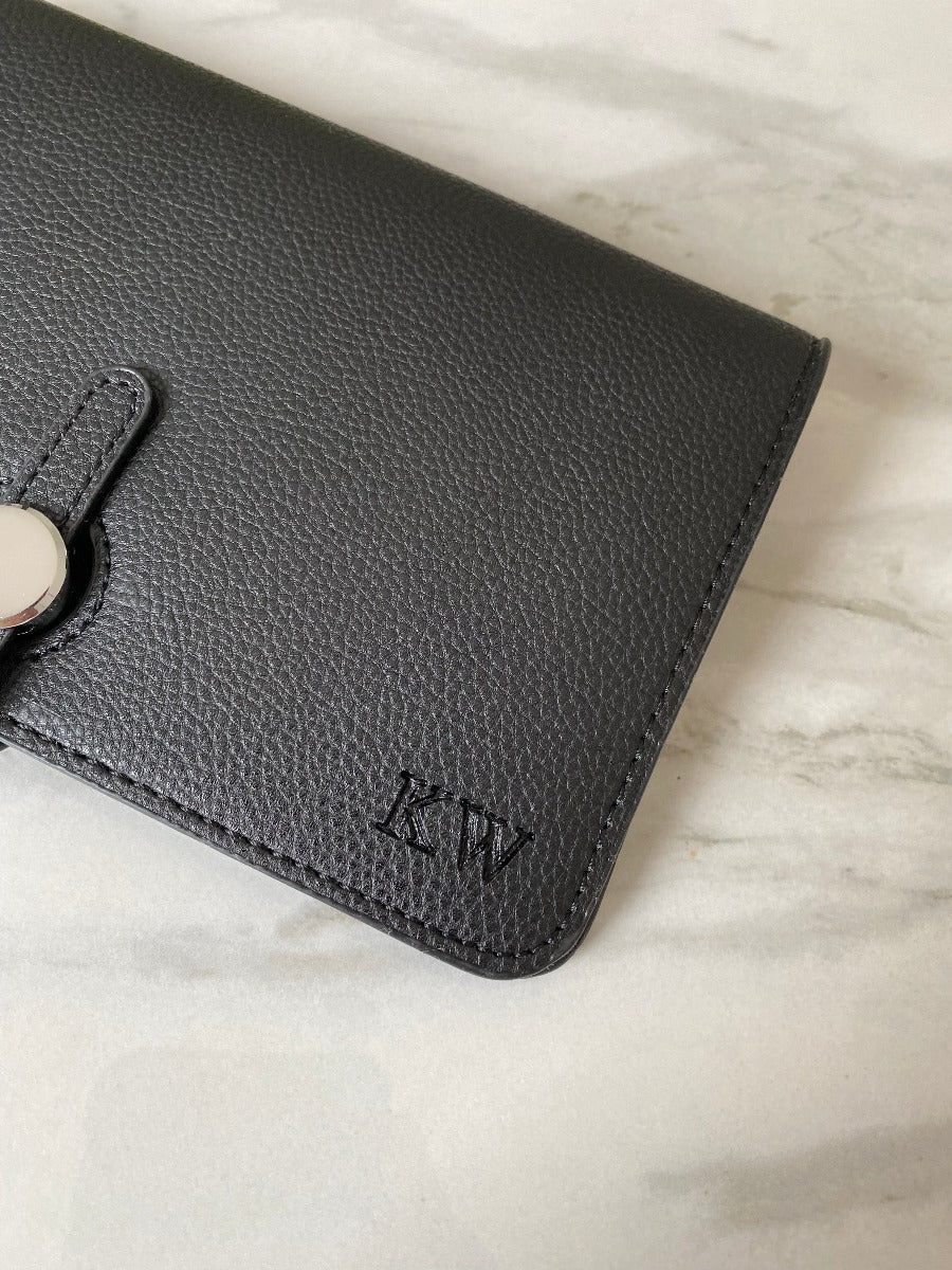 BLACK VEGAN Leather Purse wallet